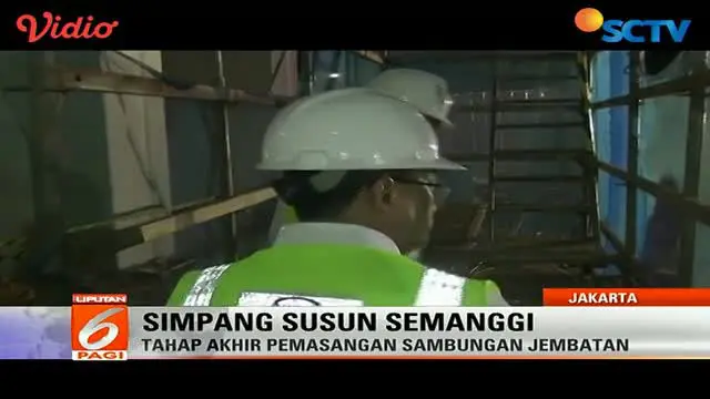 Pemasangan sambungan jembatan Simpang Susun Semanggi dihadiri langsung Menteri Perhubungan.