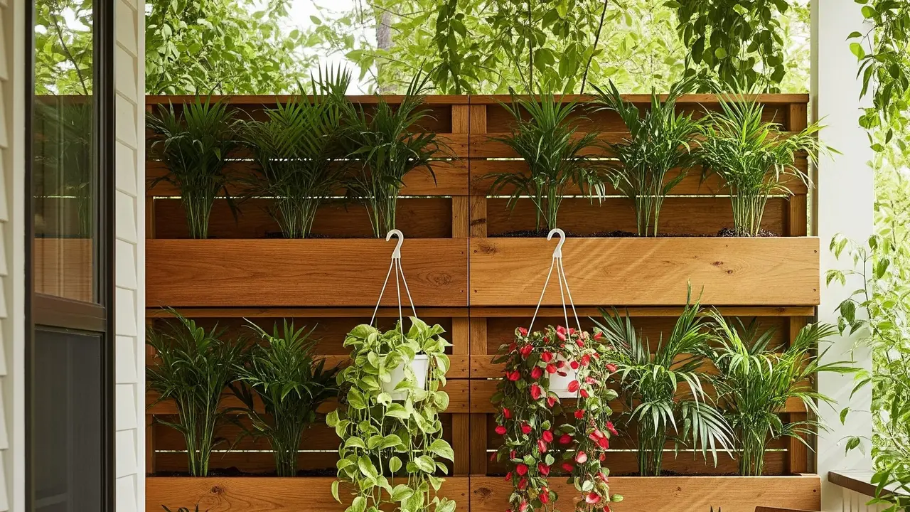 Vertical Garden dengan Palem Kerdil