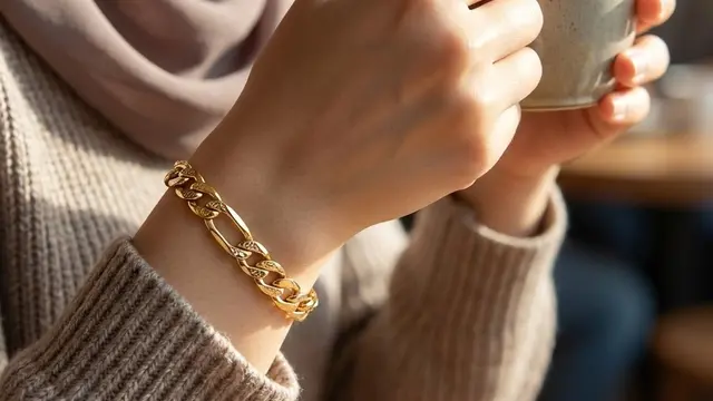 Model Gelang Emas Feminin untuk Pekerja Kantoran Berhijab