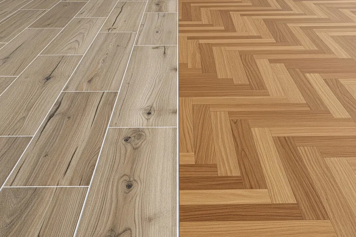 Keramik Motif Kayu vs Parket