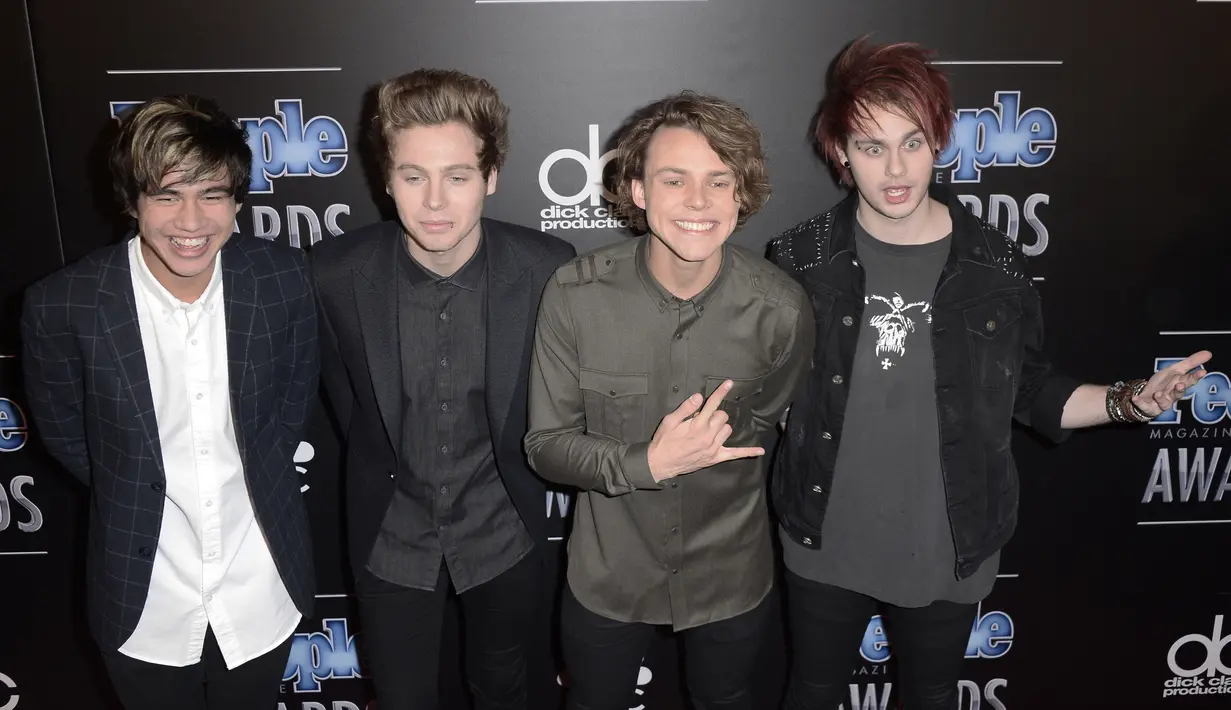 Grup band yang digawangi oleh Luke Hemmings, Michael Clifford, Calum Hood, dan Ashton Irwin ini menyampaikan kabar konser ini melalui sebuah foto yang mereka unggah ke akun Twitter 5 Seconds of Summer. (Bintang/EPA)