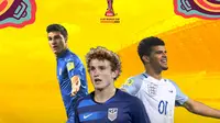 Piala Dunia U-20 - Dominic Solanke, Josh Sargent, Ricardo Orsolini di Piala Dunia U-20 2017 (Bola.com/Decika Fatmawaty)