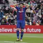 Luis Suarez mengalami penurunan produktivitas pada 2017/2018. (AFP/Pau Barrena)