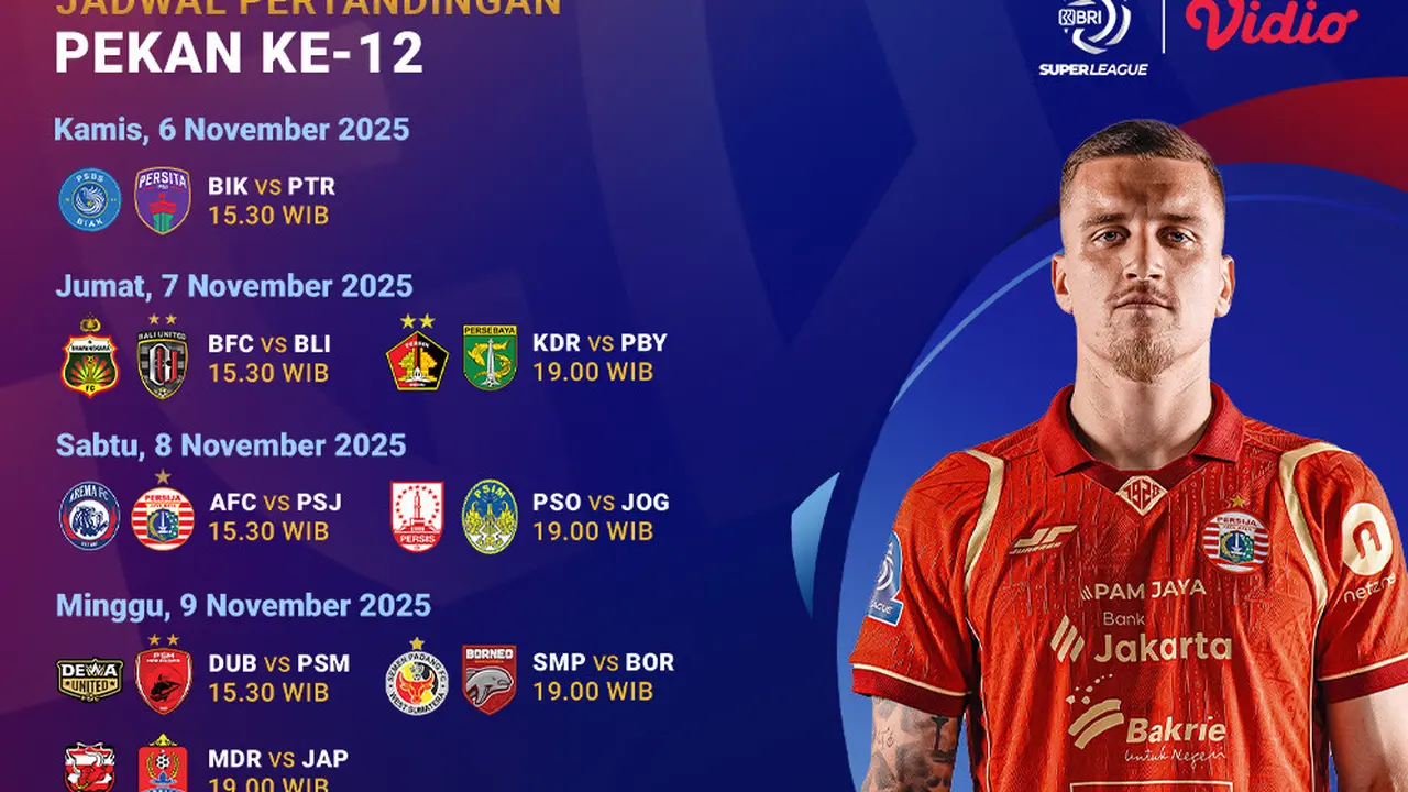 Saksikan BRI Super League pekan ke-12 di Vidio. (dok. vidio.com)