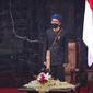 Presiden Joko Widodo (Jokowi) saat Sidang Tahunan MPR RI 2021 di Gedung MPR/DPR di Jakarta, Senin (16/8/2021).