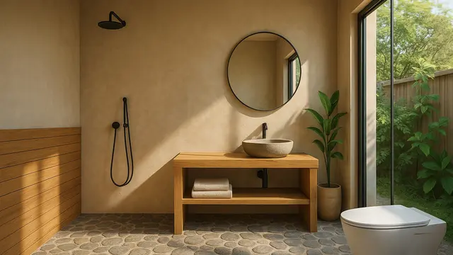 8 Inspirasi Kamar Mandi Tanpa Keramik yang Estetik di 2025, Bikin Hunian Makin Unik dan Berkarakter