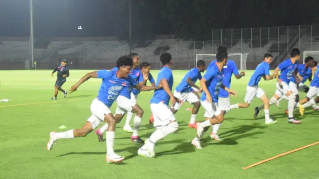 Timnas Ekuador U-17 saat latihan di Kota Surabaya. (Istimewa)