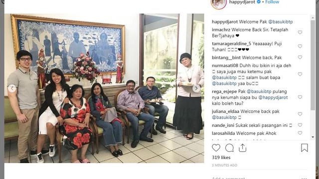 Foto kebersamaan Ahok bersama keluarga dan sahabat