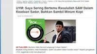 [Cek Fakta] Ustaz Yusuf Mansur Sering Bertemu Rasulullah, Faktanya?