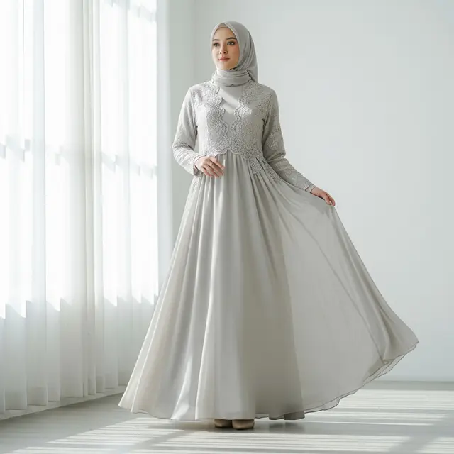 9 Model Gamis Chiffon Flowy Terbaru, Tampil Anggun dan Modern
