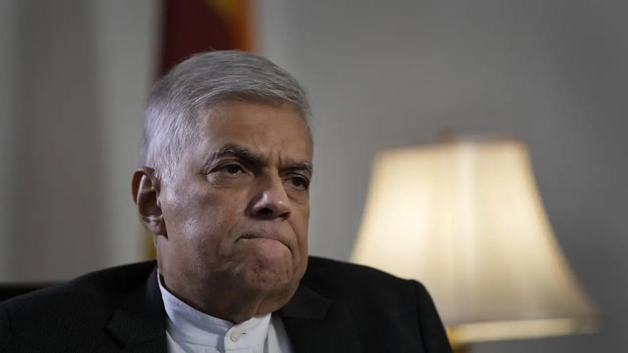 Perdana Menteri Sri Lanka Ranil Wickremesinghe. (AP Photo/Eranga Jayawardena, File)