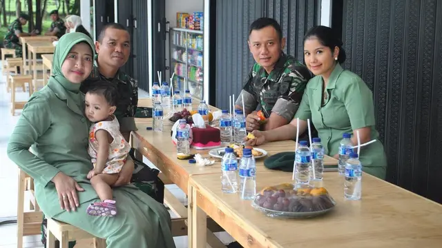 Kenang AHY saat Jadi TNI, Ini 6 Potret Annisa Pohan Pakai Baju Persit