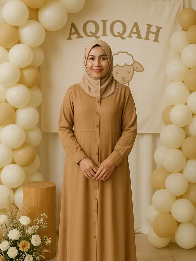 Model Gamis untuk Acara Aqiqah (Foto: ChatGPT)