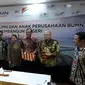 7 anak usaha PT Pelabuhan Indonesia II menandatangani sembilan Memorandum of Understanding (MoU) dengan tujuh BUMN. (Ilyas/Liputan6.com) 