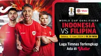 Link Siaran Langsung Timnas Indonesia vs Filipina Kualifikasi Piala Dunia 2026 di Vidio