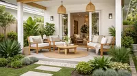 7 Contoh Teras Rumah 6x9 dengan Taman Sederhana tapi Terlihat Mewah