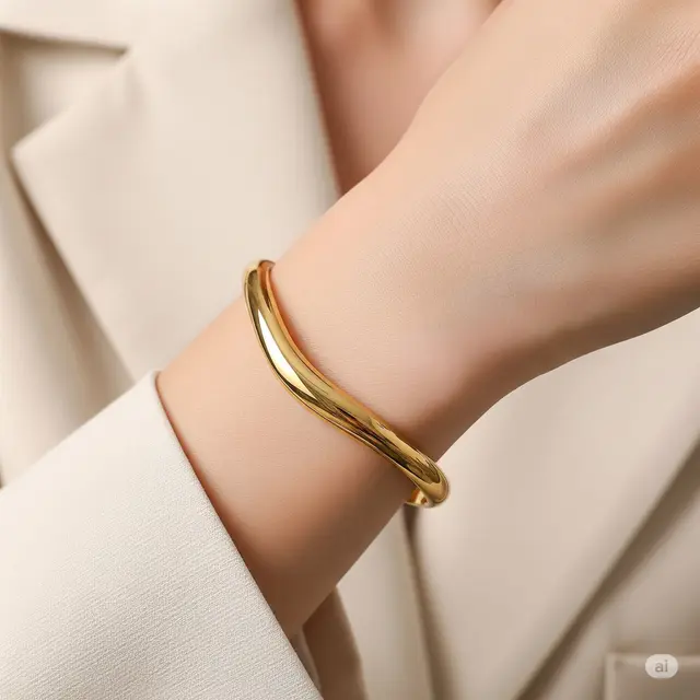 Gambar Model Gelang Emas 24 Karat Terbaru. Foto: Gemini