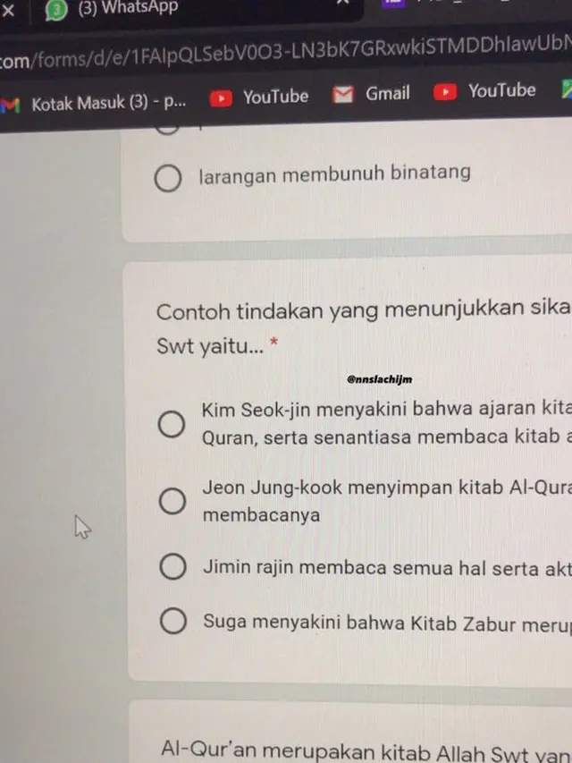 6 Soal Ujian Nyeleneh Pakai Nama Artis Korea Ini Bikin Senyum Tipis