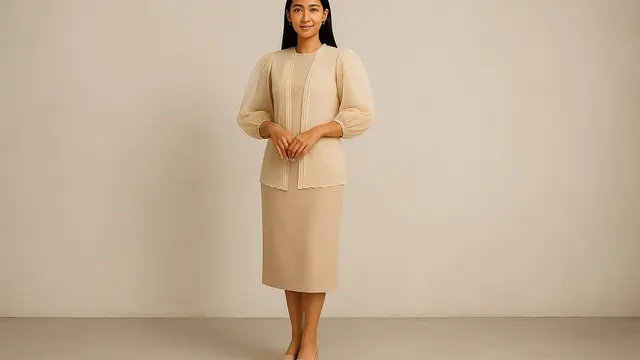 Model Cardigan Tile untuk Kondangan/Ilustrasi oleh AI