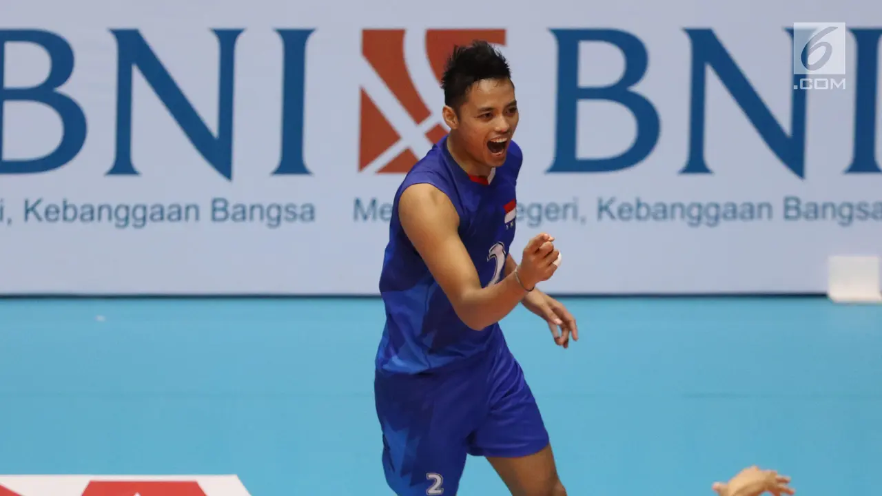 Kapten Timnas Voli Indonesia, Agung Seganti. 