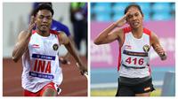 Indonesia mendapat tambahan dua atlet yang akan berlaga di Olimpiade 2024 Paris sehingga sementara telah ada 9 atlet yang akan mewakili Merah Putih di ajang multi event terbesar di dunia tersebut. Dua atlet terbaru yang memastikan lolos ke Olimpiade 2024 Paris lewat jalur wildcard adalah Lalu Muhammad Zohri dan Odekta Elvina Naibaho, keduanya dari cabang atletik. Zohri akan turun di nomor 100 meter putra, sementara Odekta akan berpartisipasi di nomor marathon putri. (Kolase Foto Ikhwan Abdul Aziz/Ikhwan Yanuar/Bola.com)
