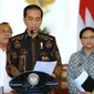 Presiden Joko Widodo memberi keterangan di Istana Kepresidenan Bogor, Jawa Barat, (12/6). Jokowi memandang bahwa Amien Rais memiliki pengalaman panjang dalam politik Indonesia. (Liputan6.com/Pool/Biro Setpres)