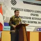 Staf Ahli Ekonomi dan SDM Kementerian Ketenagakerjaan, Aris Wahyudi saat menutup kegiatan masa pengenalan kehidupan kampus Mahasiswa baru (PKKMB) Polteknaker, Tahun Akademik 2019/2020.