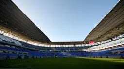 Stadion 974 yang terletak di Ras Abu Aboud dan berdekatan dengan pelabuhan Doha ini dirancang oleh Fenwick Iribarren Architects. (AFP/Gabriel Bouys)