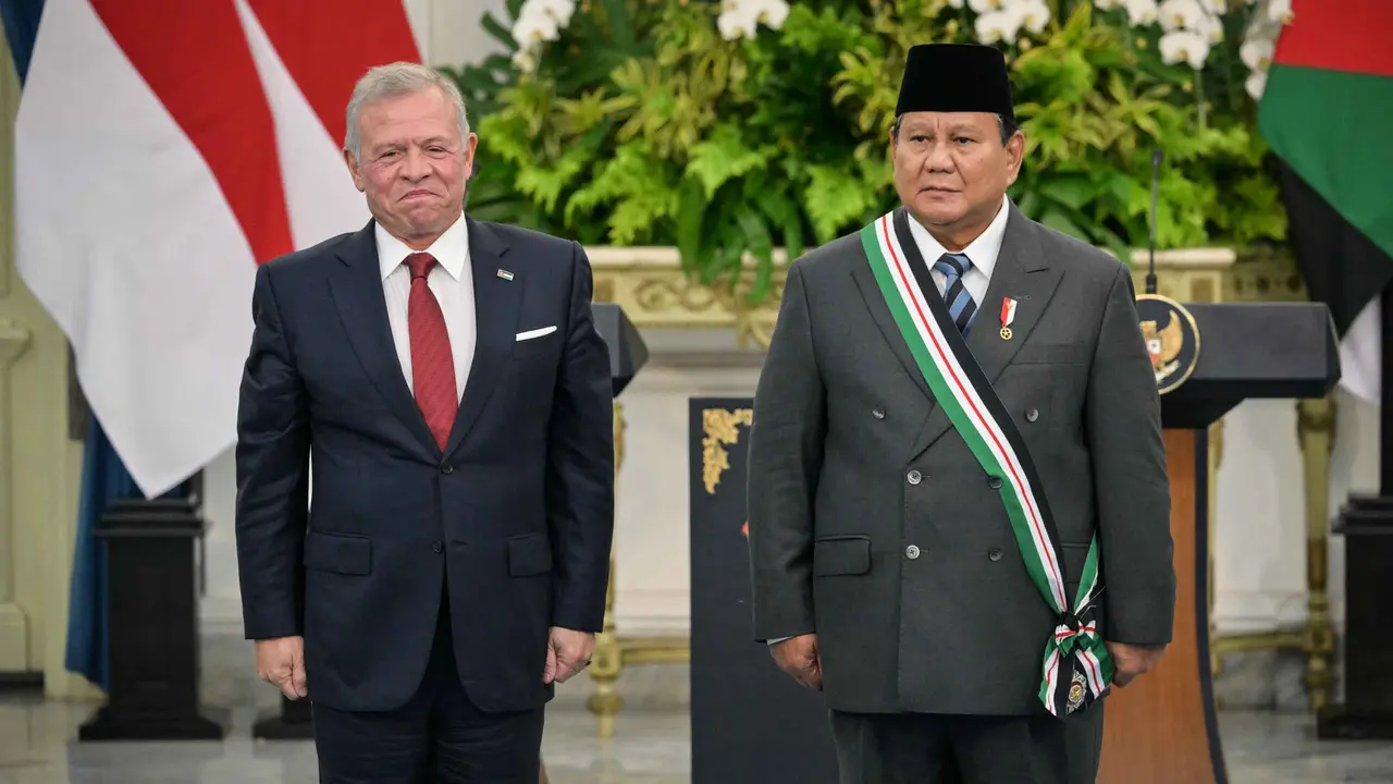 Presiden Prabowo Subianto Terima Penghargaan Tertinggi dari Raja Yordania