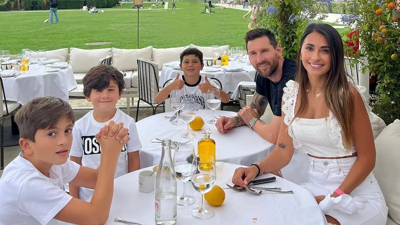 Keluarga Lionel Messi dan Antonela Roccuzzo