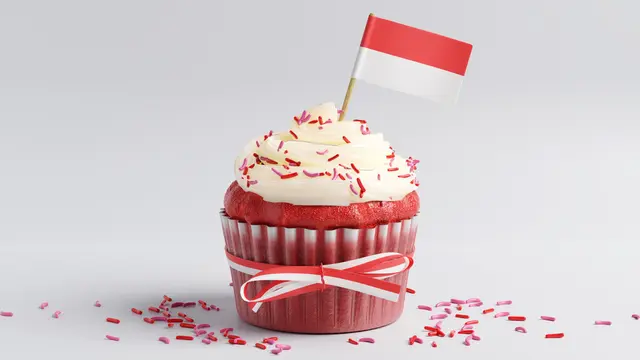 muffin cupcake merah putih kemerdekaan