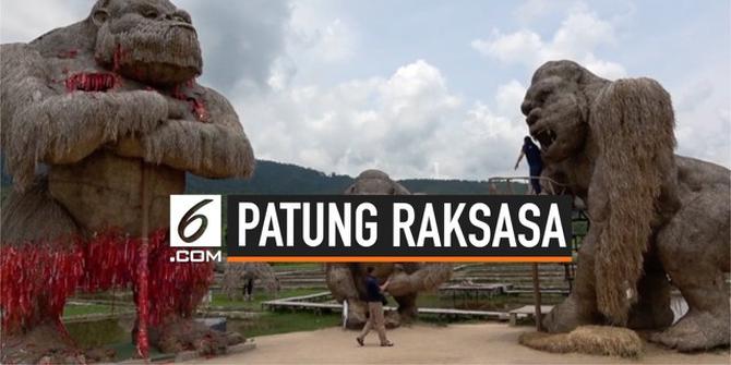 VIDEO: Penampakan King Kong Raksasa dari Jerami di Thailand