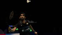 Tunggal putra India, Kidambi Srikanth, berhasil menjadi juara BCA Indonesia Open 2017 di JCC, Jakarta, Minggu (18/6/2017). (Bola.com/Vitalis Yogi Trisna)