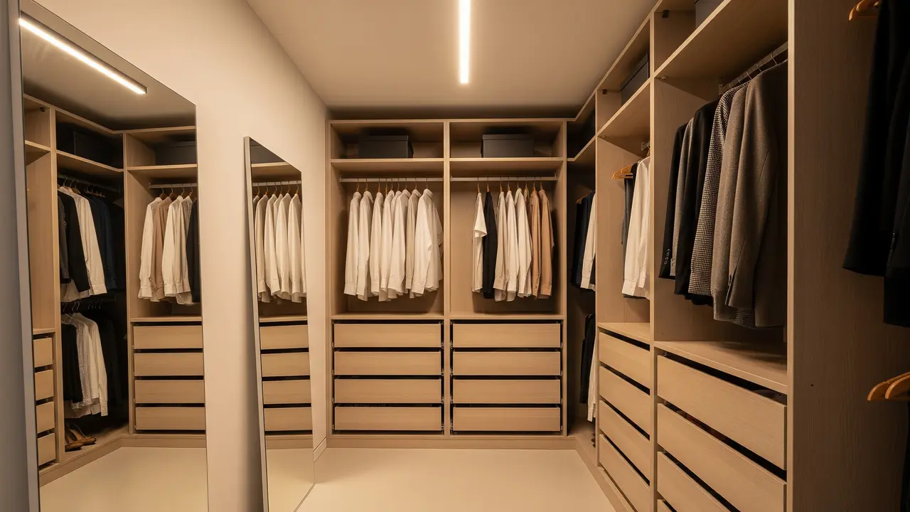 Tips Mendesain Walk-In Closet di Ruangan Minimalis/ Ilustrasi AI