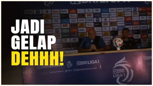 VIDEO: Kocak! Pelatih Persib Bandung Jumpa Pers dengan Kondisi Gelap-gelapan