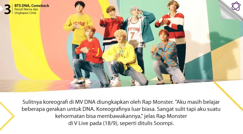 BTS DNA, Comeback Penuh Warna dan Ungkapan Cinta. (Foto: YouTube/ibighit, Desain: Nurman Abdul Hakim/Bintang.com)