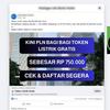 Cek Fakta: Tidak Benar Link Pendaftaran PLN Bagi-Bagi Token Listrik Gratis Rp 750 Ribu