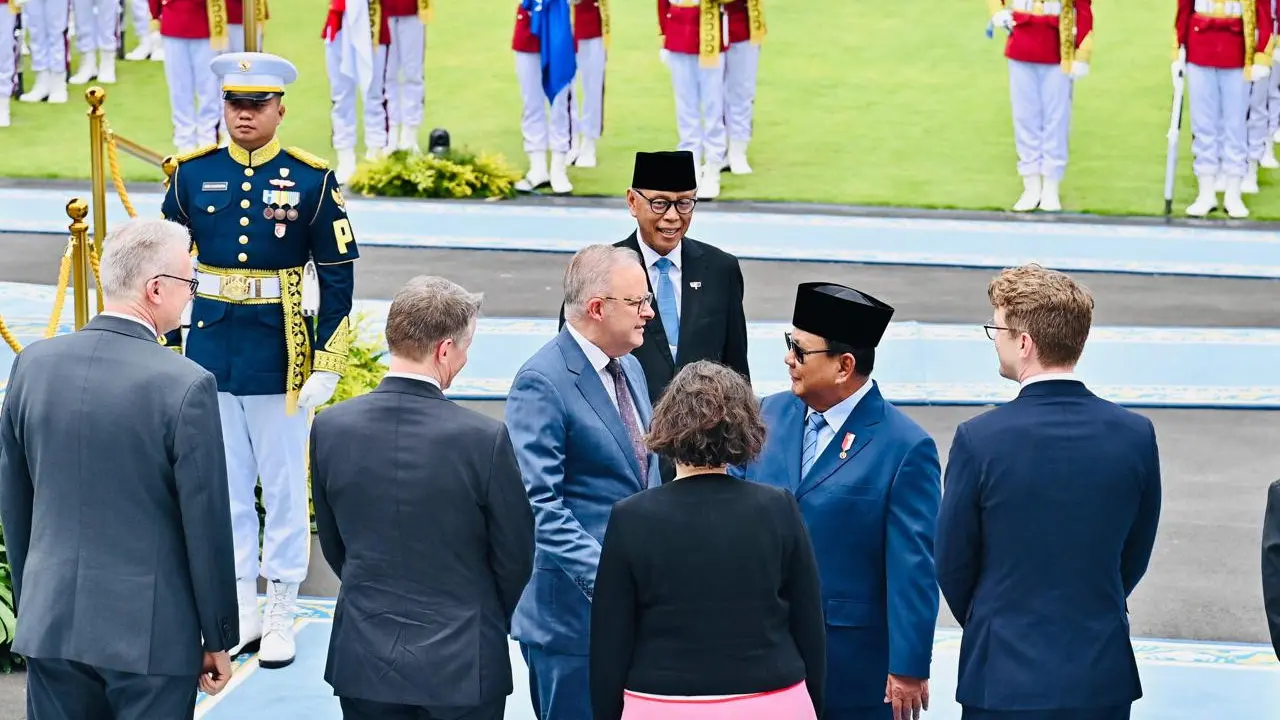 Prabowo Sambut Kunjungan Anthony Albanese di Istana Merdeka Jakarta