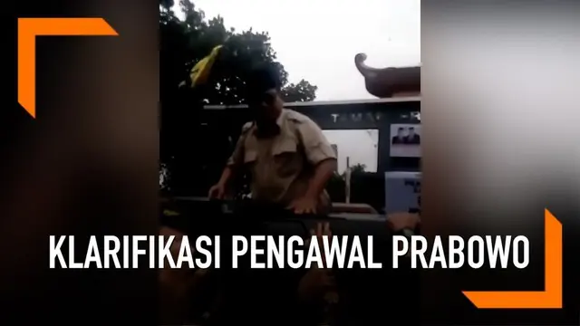 Satuan petugas pengawal VVIP Mabes Polri yang bertugas mengamankan Calon Presiden nomor urut 02 Prabowo Subianto menyampaikan klarifikasi dan permintaan maaf melalui sebuah video.