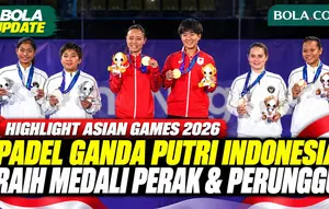 Momen Pengalungan Medali Padel Putri Indonesia di Asian Games 2026, Kusumawati/Sabatini Raih Perak