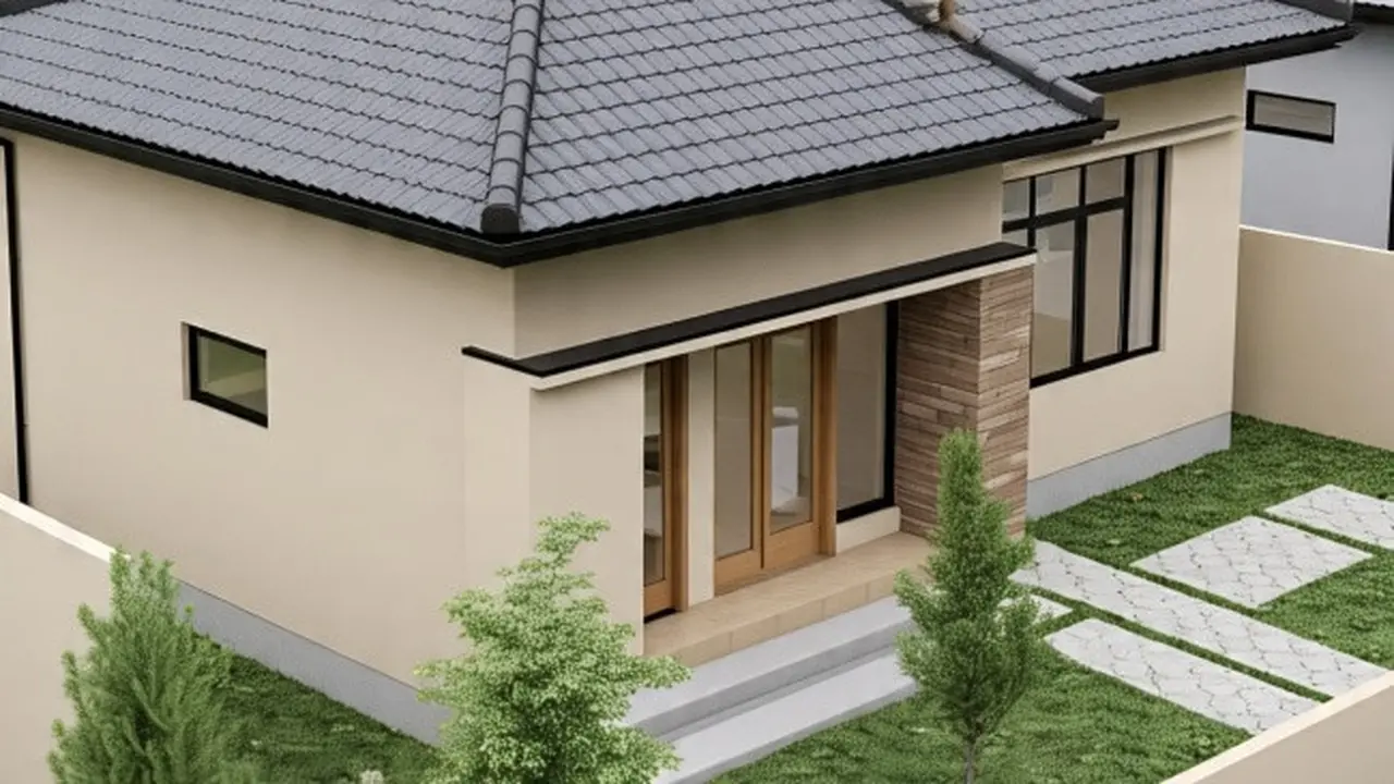 Ilustrasi Model Rumah Tanpa Teras di Perumahan Subsidi (Sumber: Meta AI)
