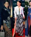 Lihat di sini beberapa potret artis pakai wastra di red carpet internasional.