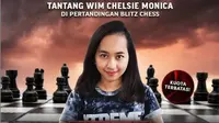 Chelsie Monica menantang para pecinta catur di Indonesia untuk bertanding melawannya secara virtual.  (FOTO / IG Chelsie)