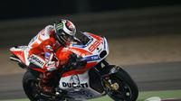Pebalap Ducati, Jorge Lorenzo, merasa percaya diri bisa tampil impresif pada balapan perdana MotoGP 2017 di Sirkuit Losail, Qatar, 26 Maret 2017. (Motorsport)