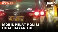 Mobil Berpelat Polri Paksa Petugas Buka Palang dan Ogah Bayar Tol