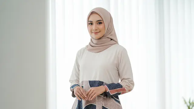 Gamis Batik Flare Dress Modern