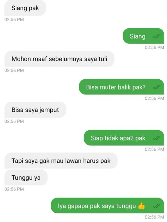 Chat driver ojol