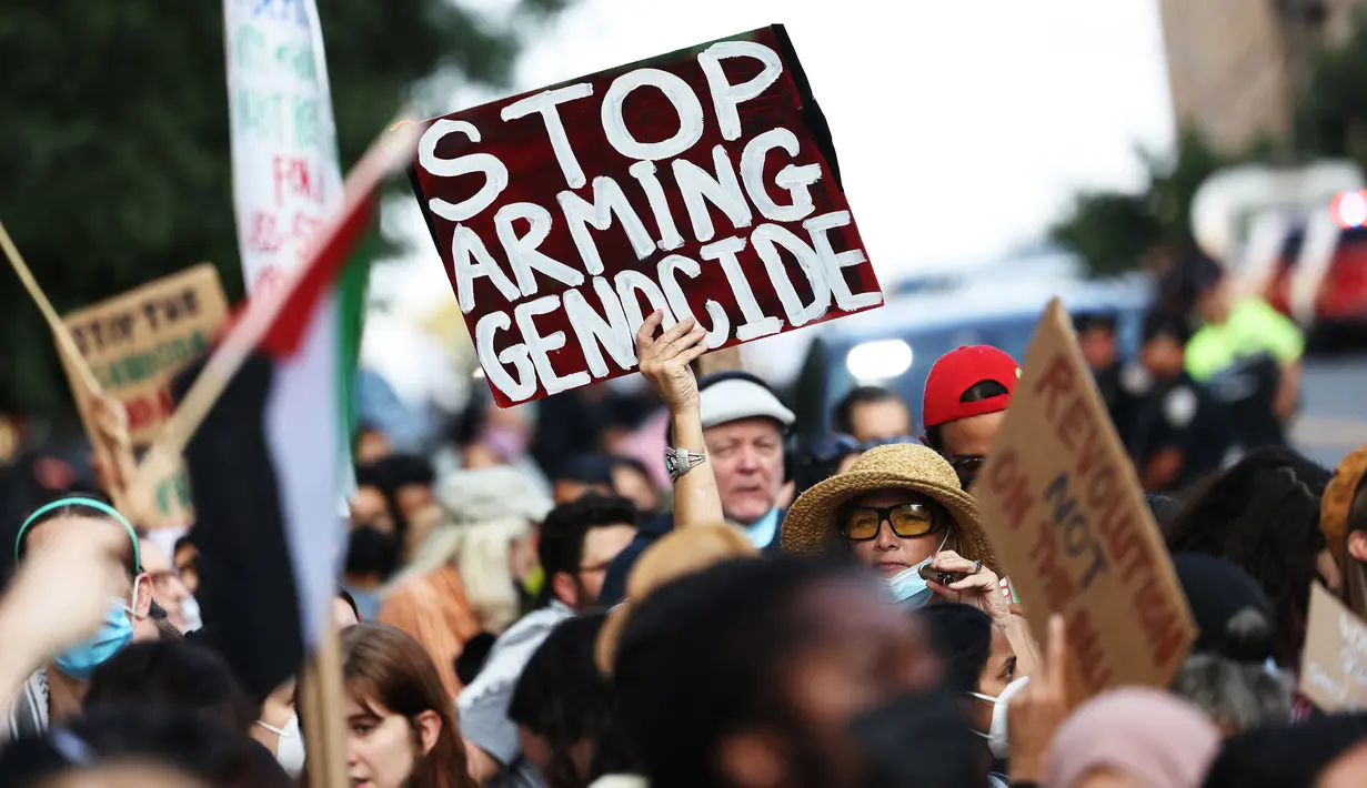 Acara kampanye tersebut diselenggarakan oleh para pejabat Partai Demokrat New York. (Michael M. Santiago/Getty Images North America/Getty Images via AFP)