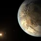 Ilustrasi planet alien Kepler-186f yang diyakini sebagai kembaran Bumi (NASA Ames/SETI Institute/JPL-Caltech)