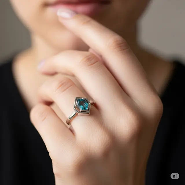 Cincin Geometris Modern